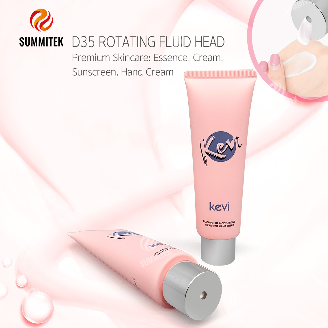 أنبوب رأس التوزيع الدوار D35 | قم بلف الغطاء للتشغيل/الإيقاف للحصول على عناية ممتازة بالبشرة