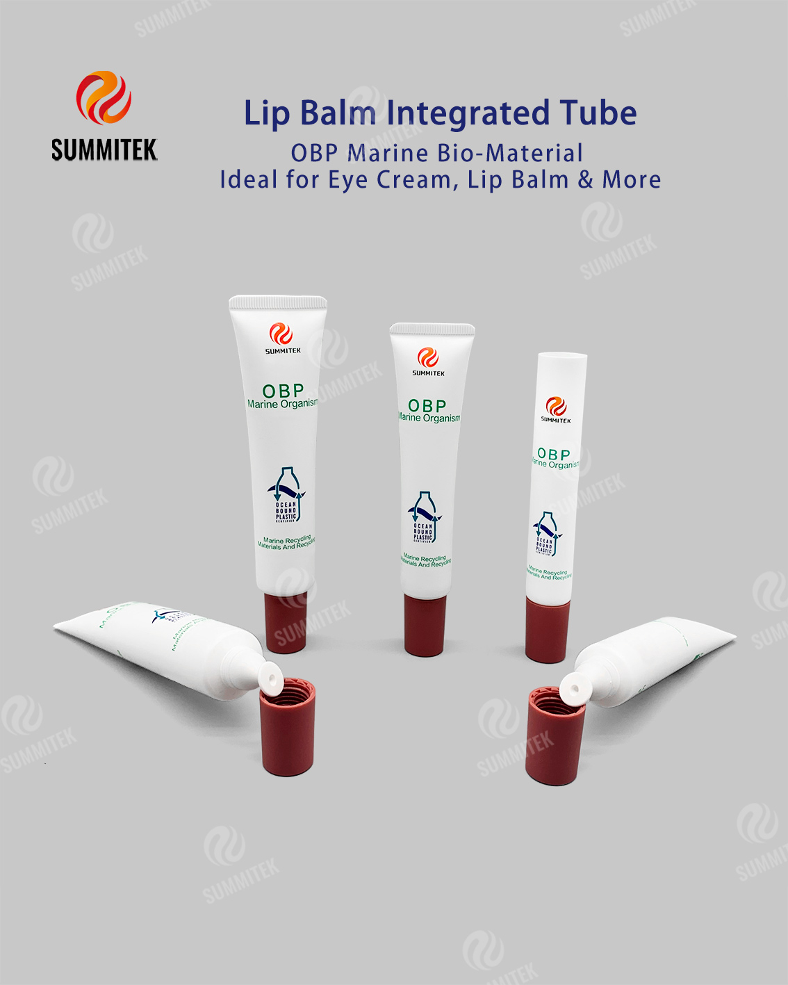أنبوب OBP Ocean للعناية بالشفاه والعيون المعاد تدويره D19 D22 D25