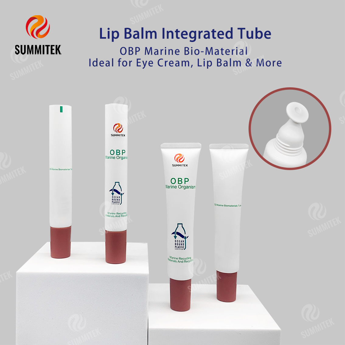 أنبوب OBP Ocean للعناية بالشفاه والعيون المعاد تدويره D19 D22 D25